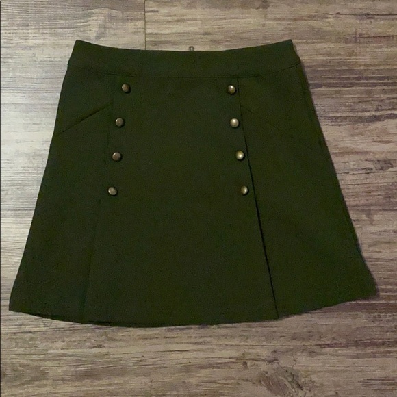 Khaki Green Mini Skirt - Picture 1 of 2